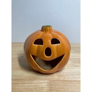 UPCO  Ceramic Pumpkin Tea Light/Decoration. Pre-Owned